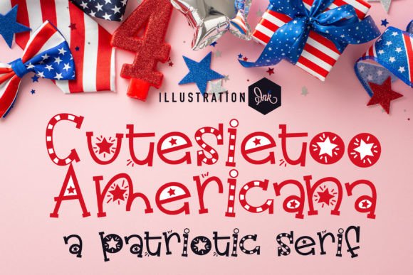 Cutesietoo Americana: A Playful Typeface with Patriotic Flair