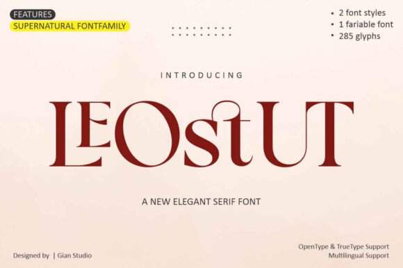 Leostut Typeface Review: A Modern Serif with Timeless Charm