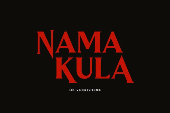 Namakula: A Spooky Serif Typeface for Editorial Design